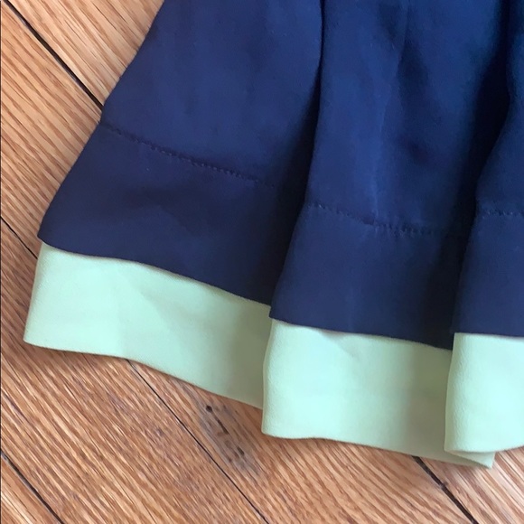 Navy/Lime Green Peplum Top - Picture 4 of 6